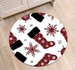 Tapis Rond Chaussettes De Noël