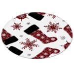Tapis Rond Chaussettes De Noël