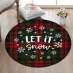 Tapis Rond Thème Noël
