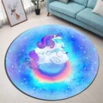 Tapis Rond Licorne Arc En ciel