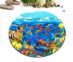 Tapis Rond Bleu Foncé
