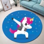 Tapis Rond Bleu Roi