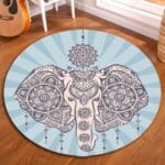 Tapis Rond Éléphant Indien