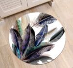 Tapis Rond Plumes Magiques