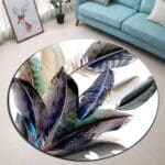 Tapis Rond Plumes Magiques