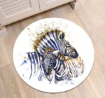 Tapis Rond Zèbre
