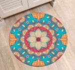 Tapis Rond Mandala Coloré