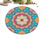 Tapis Rond Mandala Coloré