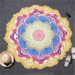 Tapis Rond Méditation Jaune