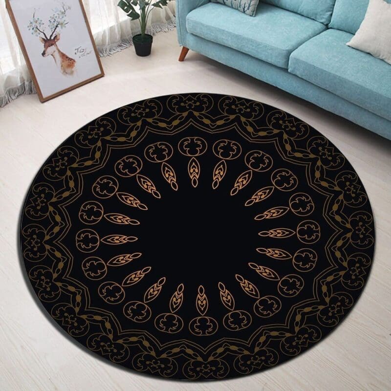 product-image-1331151855 Tapis Rond Style Mandala Noir