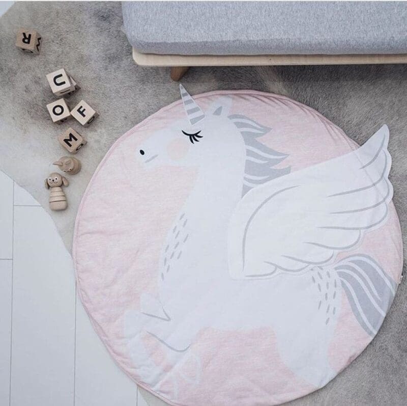 Tapis Rond Licorne Magique