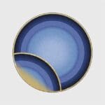 Grand Tapis Rond Bleu Canard