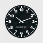Tapis Rond Horloge Noir