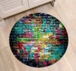 Tapis Rond Mur Coloré
