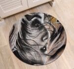 Tapis Rond Visage De Femme