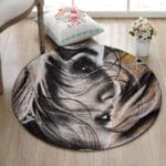 Tapis Rond Visage De Femme