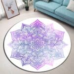 Tapis Rond Mandala Violet