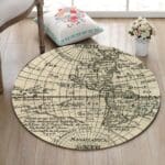 Tapis Rond Blanc Et Mauve