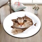 Tapis Rond Chat Mignon