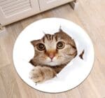 Tapis Rond Chat Mignon