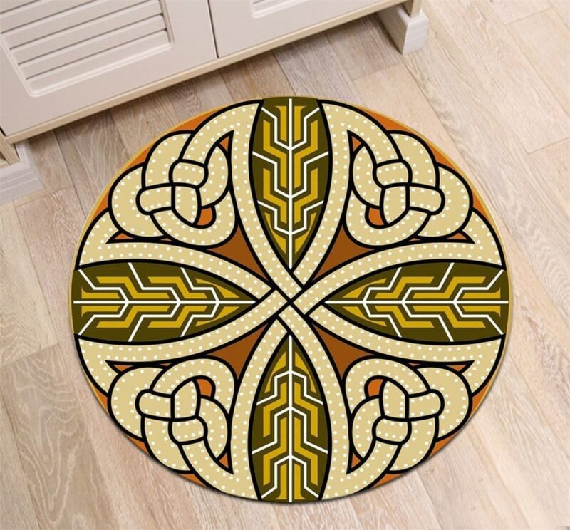 Tapis Rond Design Antique