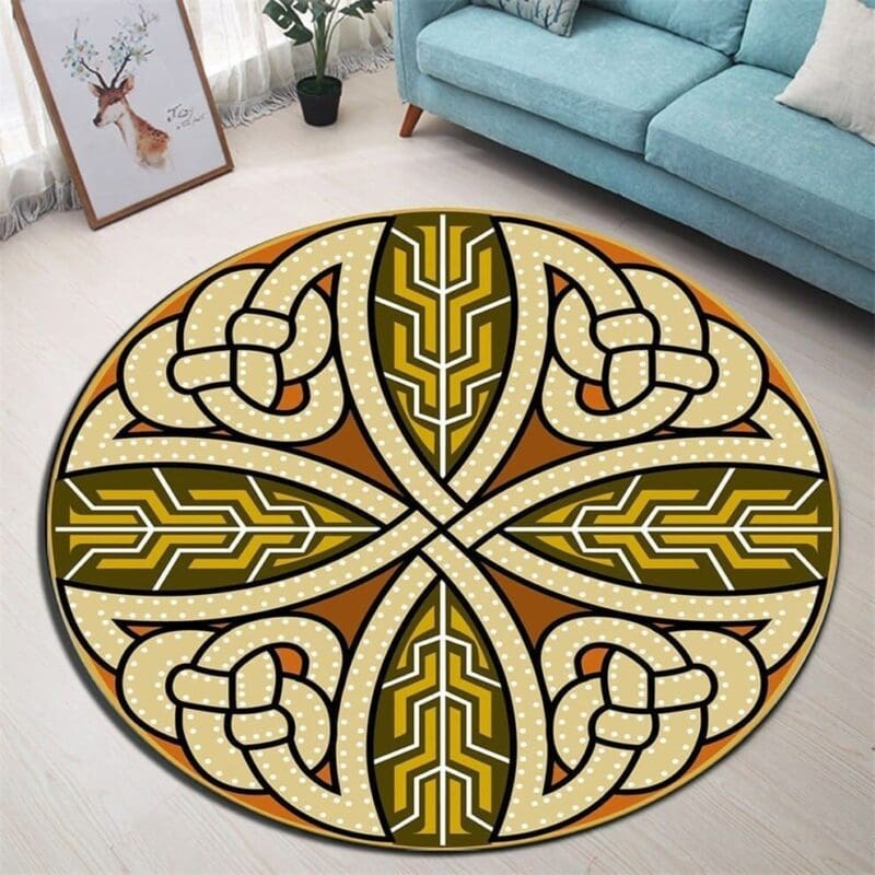 Tapis Rond Design Antique