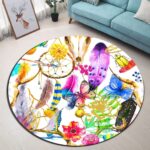 Tapis Rond Attrape Rêves Multicolore