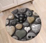 Tapis Rond Galet Amour