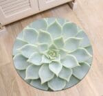 Tapis Rond Fleur De Lotus Blanche