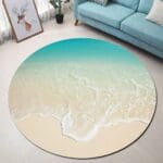 Tapis Rond Sable Blanc
