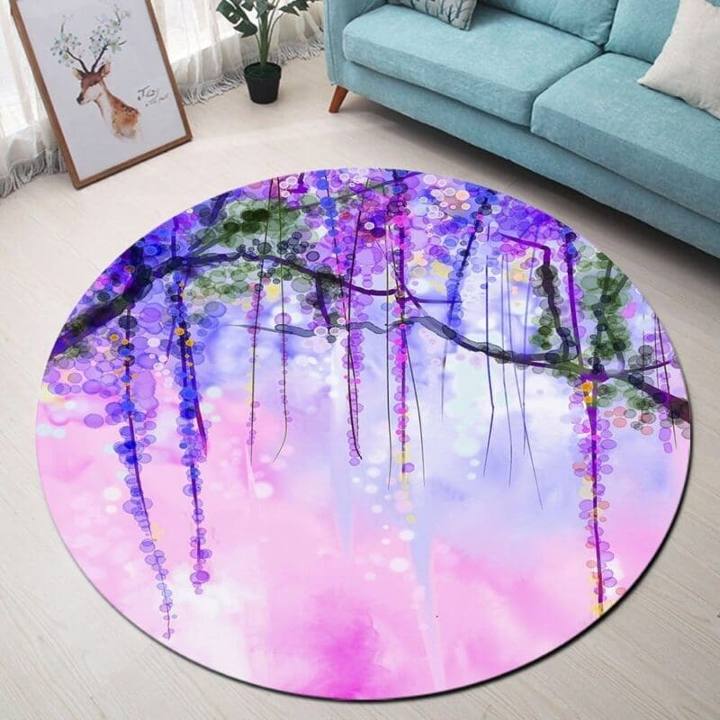 Tapis Rond Aquarelle