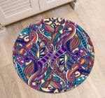 Tapis Rond Abstrait Coloré