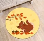 Tapis Rond Écureuil