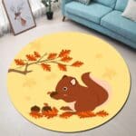 Tapis Rond Écureuil