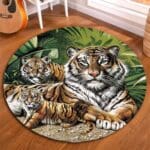 Tapis Rond Animaux Sauvage