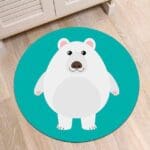 Tapis Rond Ours Polaire