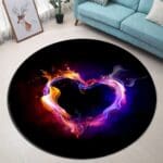 Tapis Rond En Forme De Cœur