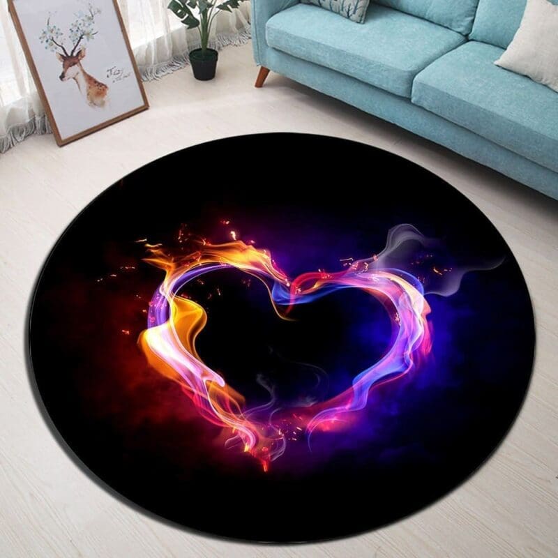 Tapis Rond En Forme De Cœur