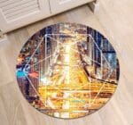 Tapis Rond Géométrie Coloré