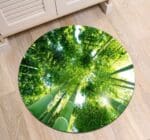Tapis Rond Lamelles Bambou