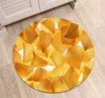 Tapis Rond Pétale Jaune