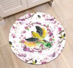Tapis Rond Oiseau