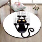Tapis Rond Chat Noir