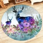 Tapis Rond Forêt De Fleur