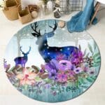 Tapis Rond Forêt De Fleur