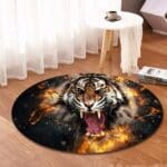 Tapis Rond Tigre Sauvage