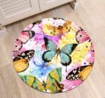 Tapis Rond Fille Papillon