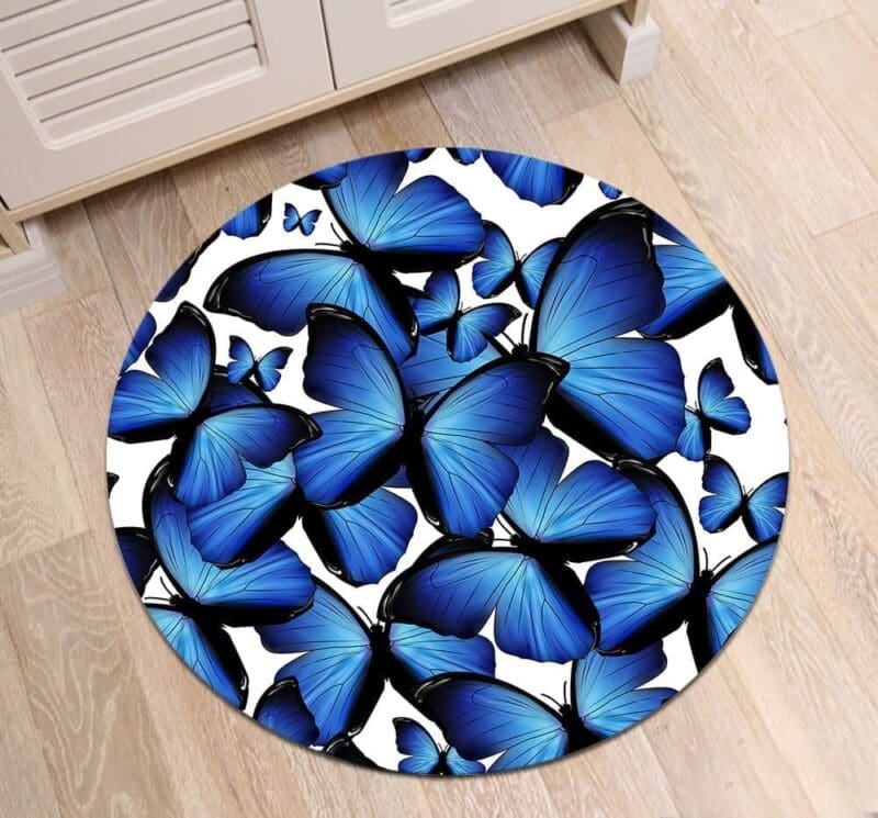 Tapis Rond Papillon