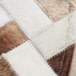 Tapis Rond Patchwork Cuir