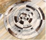 Tapis Rond en Cuir